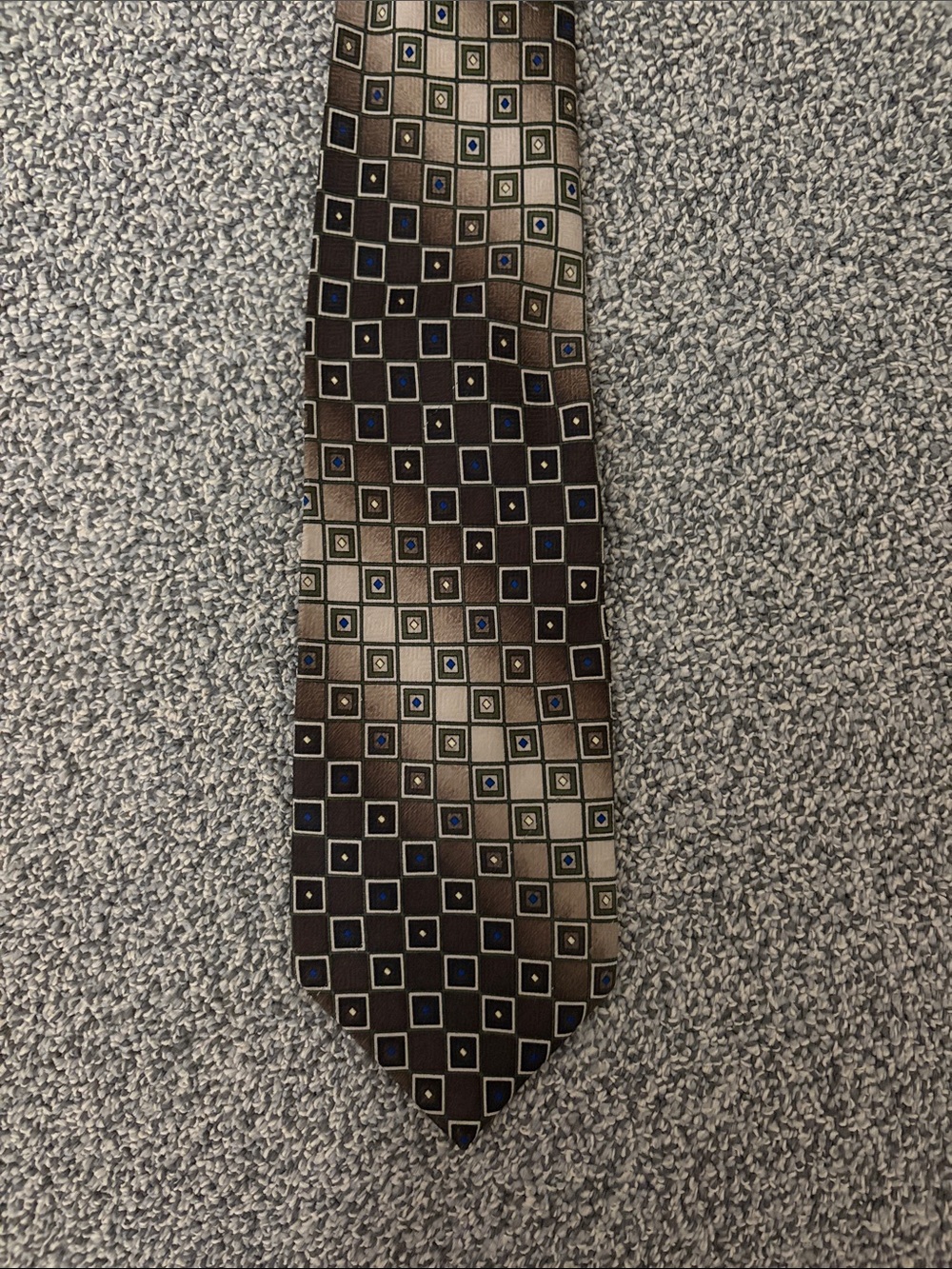 Classic Geometric Brown Men's Tie - Unbranded